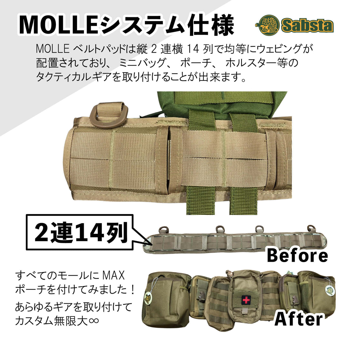 サバゲー用小物ポーチ MOLLEベルト対応 タンカラー その他 | www.trabi.vn